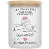 Veľka sviečka v sklenenenej dóze s bambusovým viečkom pre mamu 7
