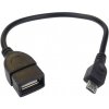 PremiumCord KUR-13 USB - 4-pinová sběrnice USB typu A (F) - 5 pinů Micro-USB typ B (M), 20cm