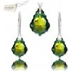 For You Strieborný set Baroque - Swarovski elements zelené Crystal Sahara 16mm - 18122