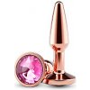 NS Novelties Rear Assets Tapered Plug Small (Rose Gold), análny kolík so šperkom