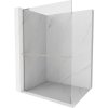 Mexen Kioto+ L, sprchová zástena Walk-In s poličkou a vešiakom 55 x 200 cm, 8mm číre sklo, brúsená oceľ profil, 800-055-123-97-00