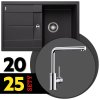 BLANCO SET 09-A 25 METRA 45 S čierna + MILA chróm