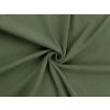 Úplet bavlnený elastický hladký / úplet zelená khaki 1m
