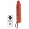 ToyJoy Get Real Hydrated Skin Penis Silicone Sleeve Vibrating 20cm Caramel