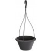 PlasticFuture Závesný kvetináč Respana Pure tmavosivý, 20,8 cm