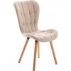 Design-Shop Elda látka drevené nohy natura Krémová