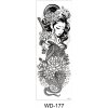 Dočasné vodeodolné tetovanie na celú ruku- Geisha - WD - 177