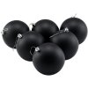 DECOLED Plastová guľa priem. 10 cm čierna 6× matná