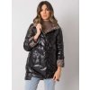 Čierna dámska lesklá prešívaná zimná bunda YP-KR-bx4288.29X-black L