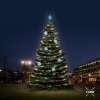 DECOLED Sada LED svetiel pre vianočné stromčeky 12-14 m vysoké, teplá biela s bleskom, ľadové dekory DZX0EFD01