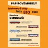 Papierový model - Set 5ks Motorové vozy 810 I. 1:100