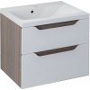 Sapho WAVE umývadlová skrinka 60x65x47,8cm, biela/maliwenge - WA063