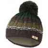LITTLE ANGEL Čiapka pletená dúha s brmbolcom Outlast® vel.3, 42-44 cm šedozelená