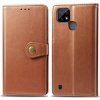 VSETKONAMOBIL 33167 LEATHER BUCKLE Peňaženkový obal Realme C21 hnedý