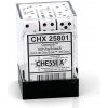 Chessex Sada kostek Chessex White w/Black 12mm D6 Dice Blocks 36ks