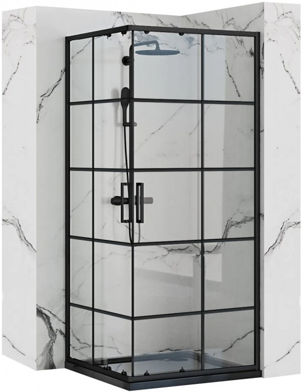 Rea Concept sprchovací kút 90x90, čierna REA-K5478