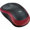 Myš Logitech Wireless Mouse M185 červená (910-002237)