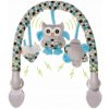 4Baby plyšový oblúk s hračkami Sova modrý