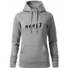 Evolúcia volejbal smeč - Mikina dámská Cape s kapucí - 2XL ( Tmavosivý melír )