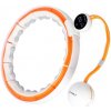 Masážní hula hoop HMS HHM21 se závažím, magnety a počítadlem bílá/oranžová