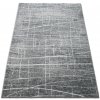 DY Sivý koberec s bielymi linkami Enigma 05 Rozmer: 200x290 cm