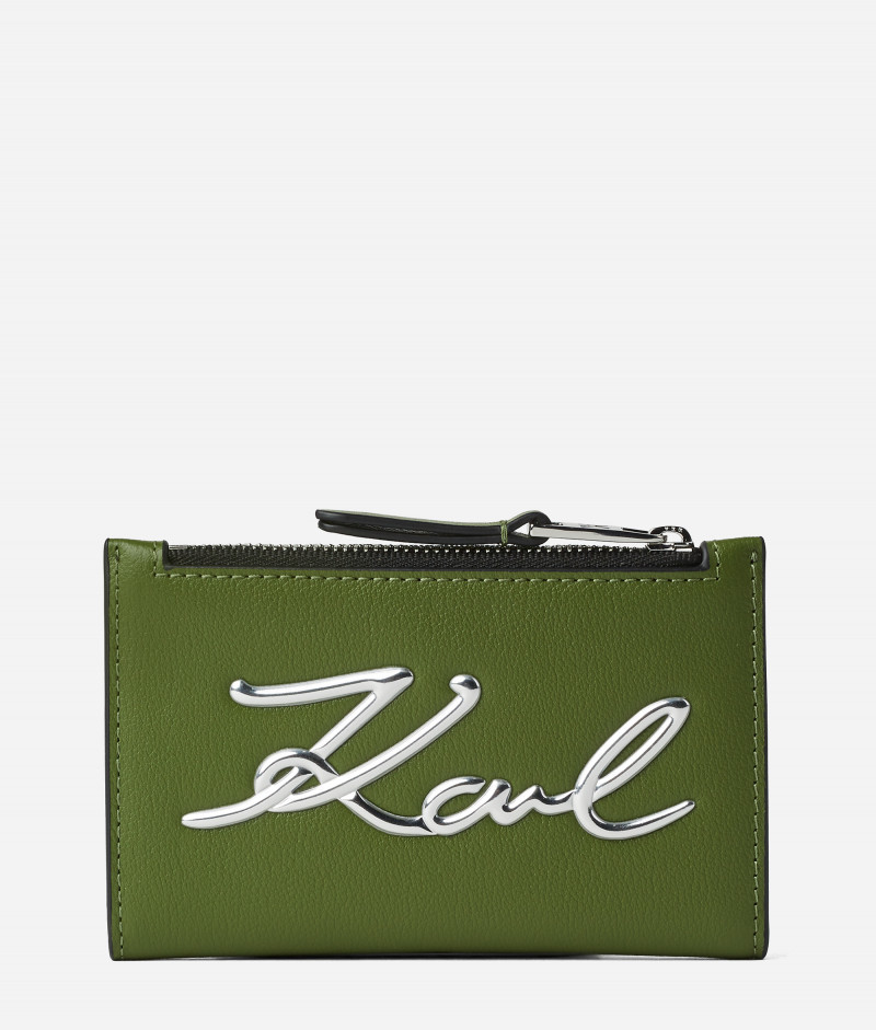 Karl Lagerfeld K SIGNATURE BIFOLD ZIP CH zelená