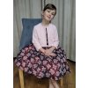 Dievčenské spoločenské šaty kvetované s bolerkom
