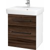 Dreja Umývadlová skrinka Q MAX SZZ2 55 - N01 Biela lesk / Úchytka T06 / D06 Orech