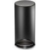 Matne čierny nášľapný kovový odpadkový kôš 30 l Arc – Joseph Joseph