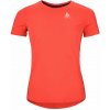 Dámske bežecké tričko Odlo, W CREW NECK S/S ZEROWEIGHT CHILL-TEC oranžová,biela L