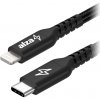 AlzaPower APW-CBMFI9403B AluCore USB-C to Lightning MFi, 3m, černý