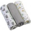 BABYONO Plienky mušelínové Super soft 3 ks šedá