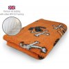 DRYBED Premium Vet Bed Crossbones oranžový 100 x 75 cm