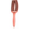 Olivia Garden Fingerbrush Boar & Nylon kefa na vlasy so štetinami z nylonu a diviaka Radiant Peach 1 ks