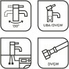 Kuchyňská baterie Baliv KI-1182 chrom s připojením na spotřebič