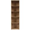 BRW Policový regál ZELE REG/56/195 dub wotan drevo 41 cm x 195 cm x 56 cm