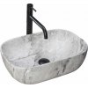 Rea Livia Stone umývadlo, 47 x 34 cm, šedá, REA-U3800