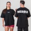 Nebbia Oversized tričko GYM ESSENTIALS 381 černé