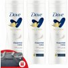 Dove Essential Care starostlivosť o telo 3x250ml + darčeková športová taška Dove Dove