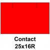 Cenovkové etikety CONTACT 25x16R červené