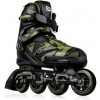 Spokey MAKAN Kolečkové brusle, černo-zelené, ABEC9 Carbon, vel. 32-35