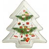 Vánoční porcelánová tác/mísa 19cm ELFOMAGIA BRANDANI (barva - porcelán, bílá/červená/zelená)