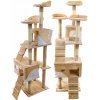 Vysoké škrabadlo pre mačky Funfit Home&Office béžové, sisal, 161-220 cm, 5 úrovní