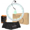 Sada masážní hula hoop HMS HHW06 se závažím a počítadlem a zeštíhlujícího pásu BR163 zelená