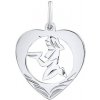 Silvego Zlatý prívesok znamenie zverokruhu Panna - srdce SILVEGOB10264GW09