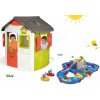 Smoby set domček Jura Lodge s dvoma dverami a vodná dráha s horskou jaskyňou, priehradou a 2 loďky 810500-34