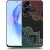Picasee silikónový čierny obal pre Honor 90 Lite 5G - Kvetinový vzor