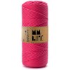 MMboutique bavlněná šňůra na macramé Single twist 3mm 100m Hot pink