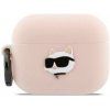 Karl Lagerfeld puzdro gumené Apple Airpods Pro 3 KLAP3RUNCHP ružové