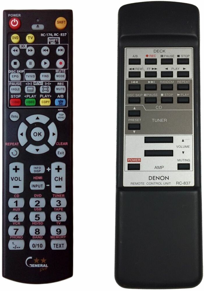 Diaľkový ovládač General Denon RC-176, RC-837